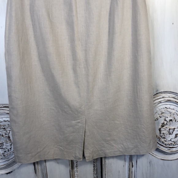 Uniform by John Paul Richards Linen Rayon Blend Fully Lined Straight Skirt S/14 - Picture 5 of 5